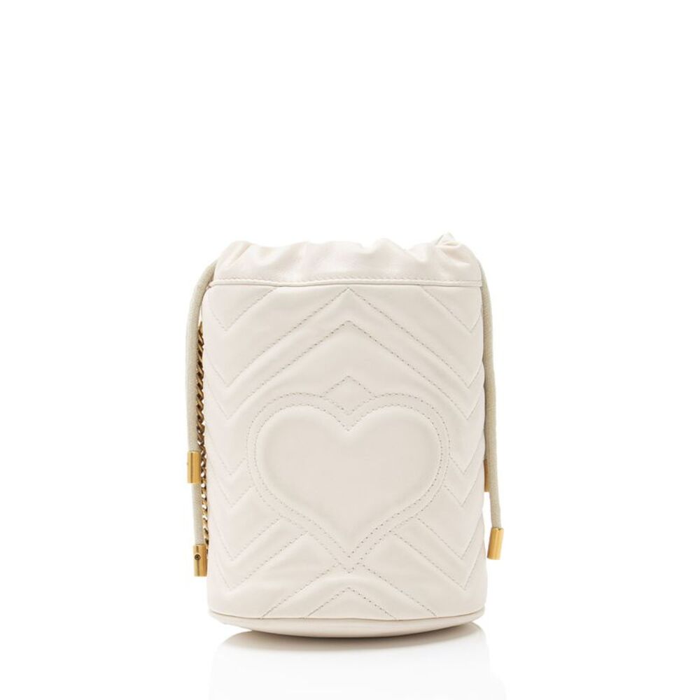 Gucci Matelasse Leather GG Marmont Small Bucket Bag - Picture 3 of 11